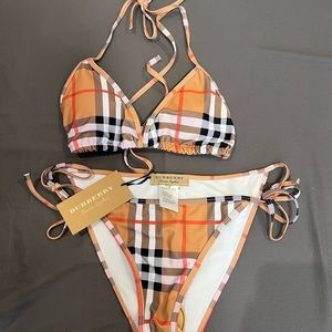 Plaid 2-piece swimsuit